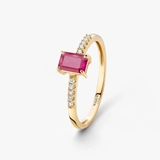 Trió aranygyűrű rubinnal