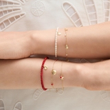Santorini arany karkötő korallal és medúza motívummal