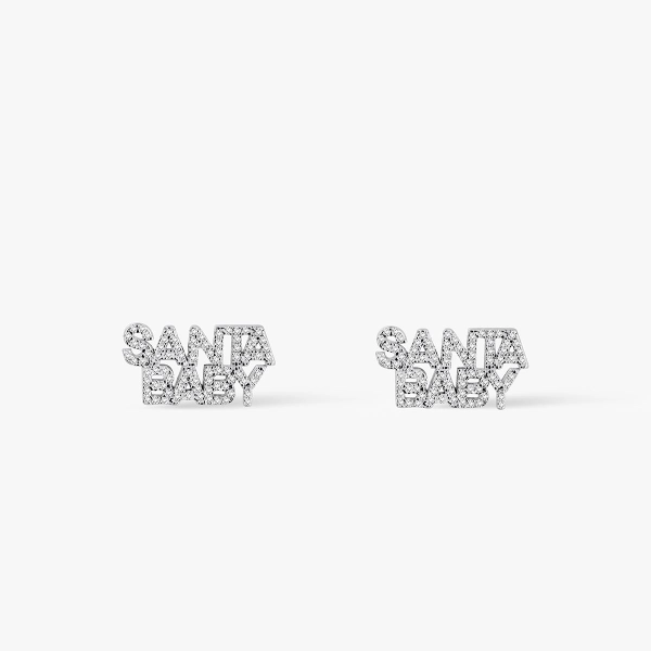 Santa Baby ezüst fülbevaló cirkóniákkal