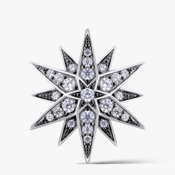 Royal Star ezüst bross