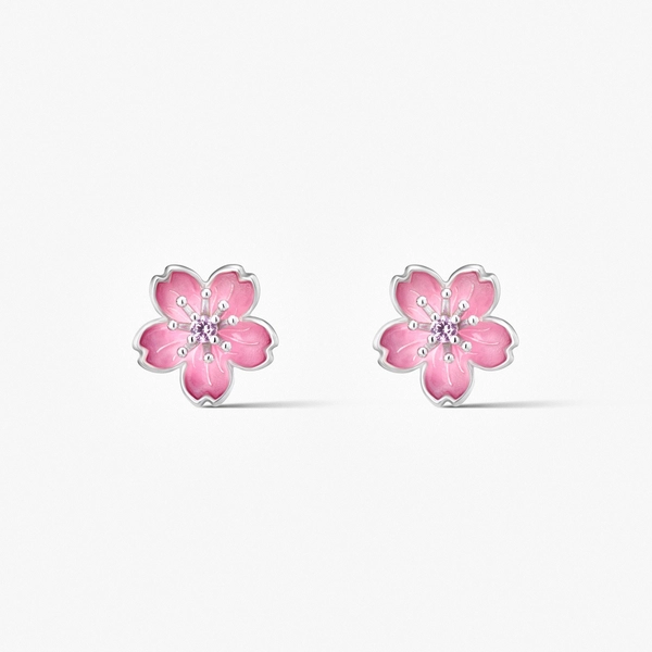 Flowers Cseresznyevirág ezüst fülbevaló