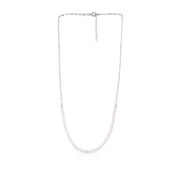 Ezüst nyaklánc Swarovski gyöngyökkel