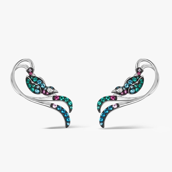 Prelude Paradise Birds ezüst fülbevaló