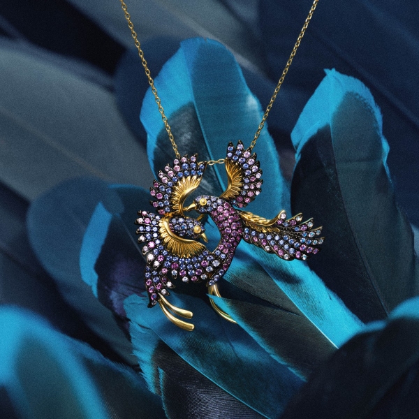 Prelude Paradise Birds ezüst bross