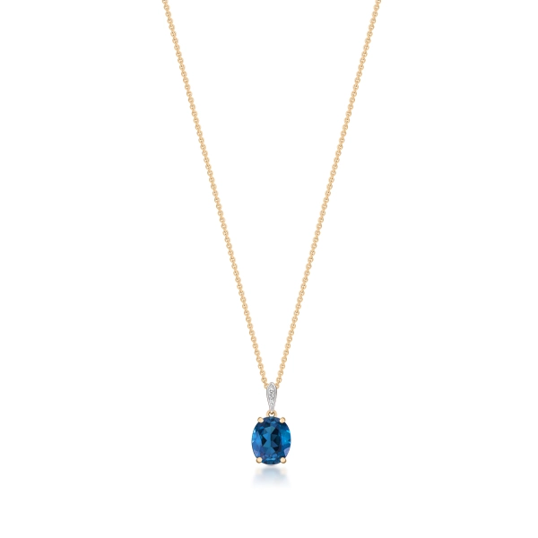 Medál London Blue topázzal