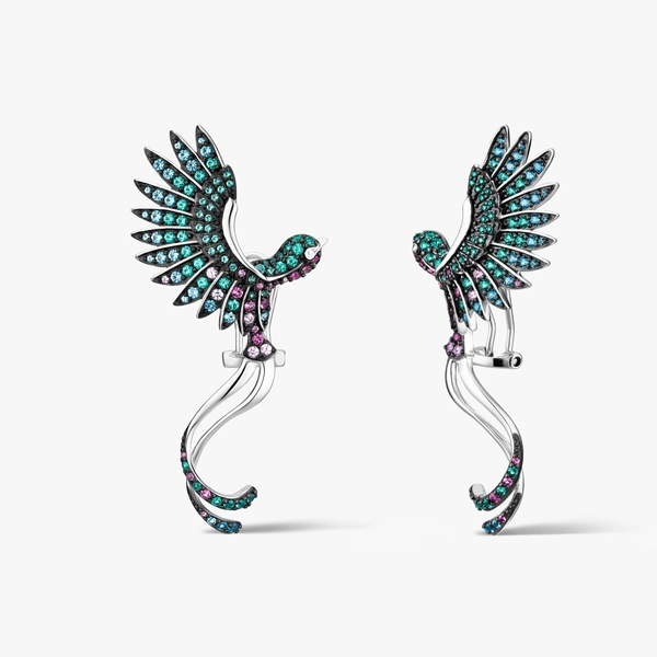 Prelude Paradise Birds ezüst fülbevaló