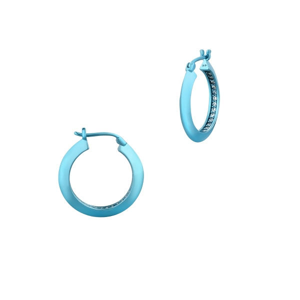 Princess Club Blue Hoops fülbevaló