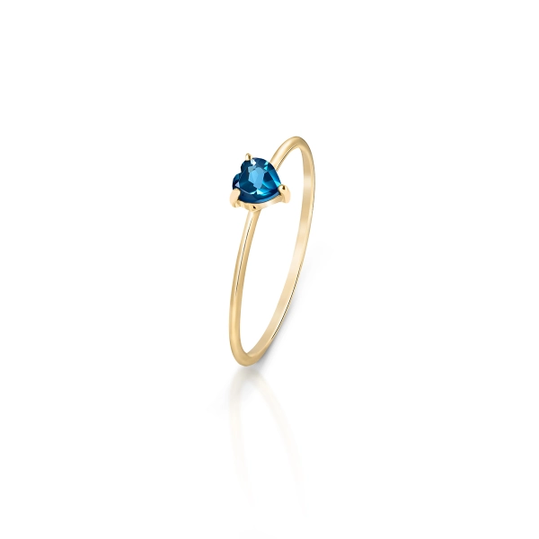 Aranygyűrű London Blue topázzal