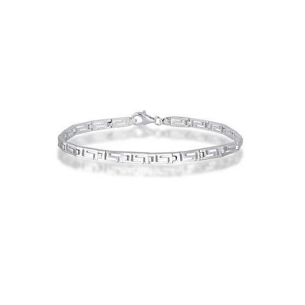 Ezüst karkötő oriantális motívummal