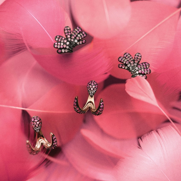 Prelude Paradise Birds ezüst fülbevaló