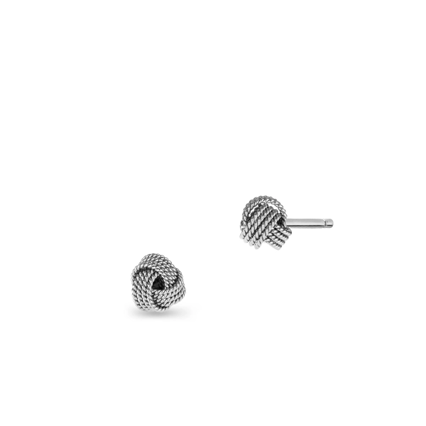 Ezüst gombolyag fülbevaló