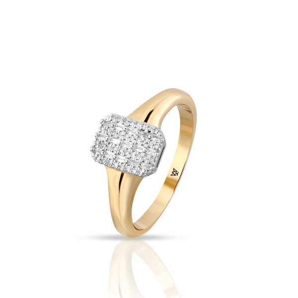 Aranygyűrű gyémántokkal