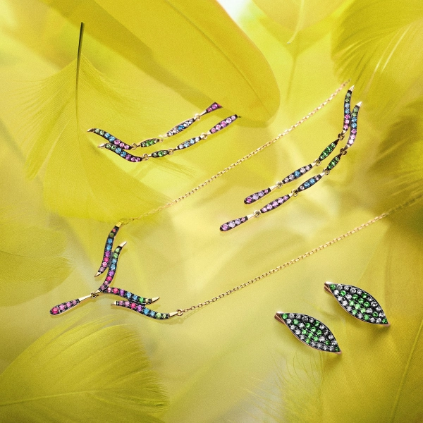 Prelude Paradise Birds arany fülbevaló