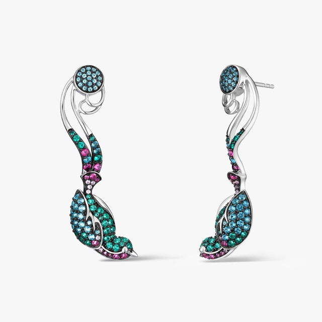 Prelude Paradise Birds ezüst fülbevaló