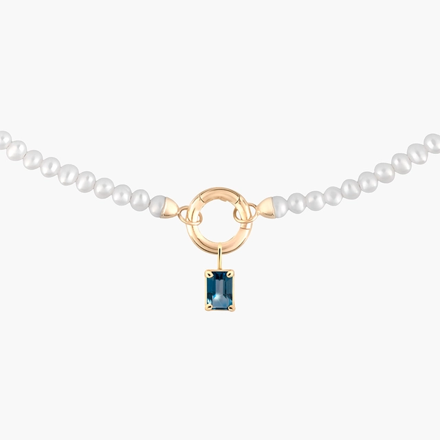 Arany medál London Blue topázzal