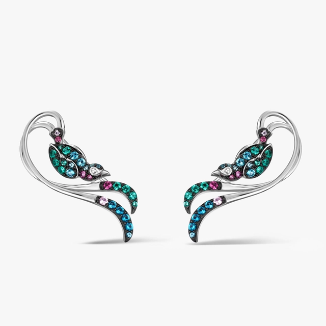 Prelude Paradise Birds ezüst fülbevaló