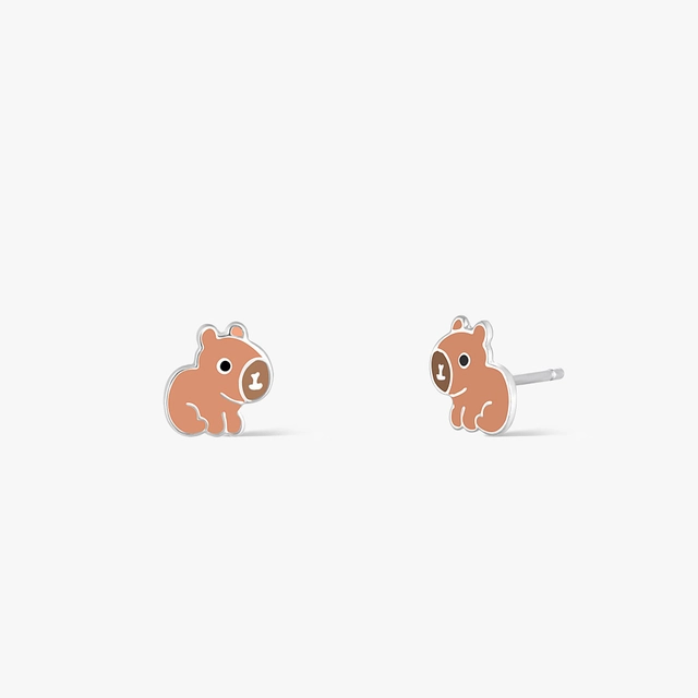 Ezüst fülbevaló capybarával