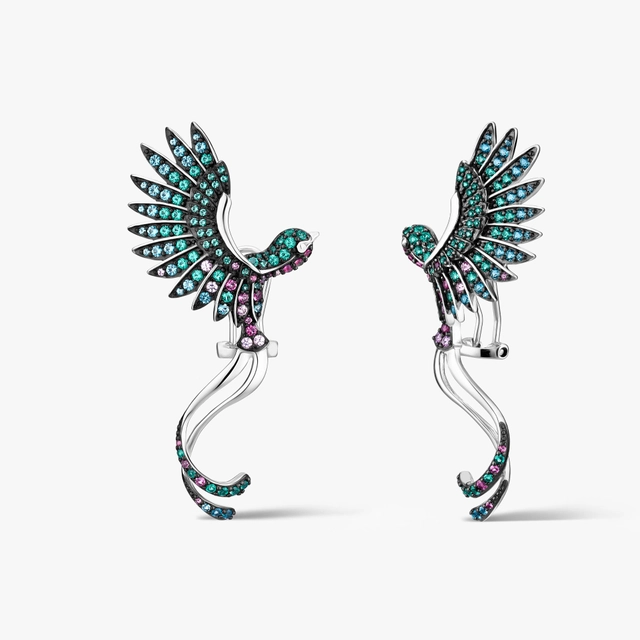 Prelude Paradise Birds ezüst fülbevaló