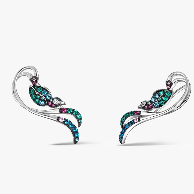 Prelude Paradise Birds ezüst fülbevaló