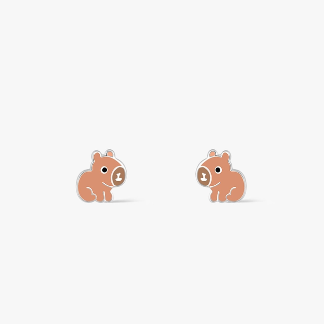 Ezüst fülbevaló capybarával