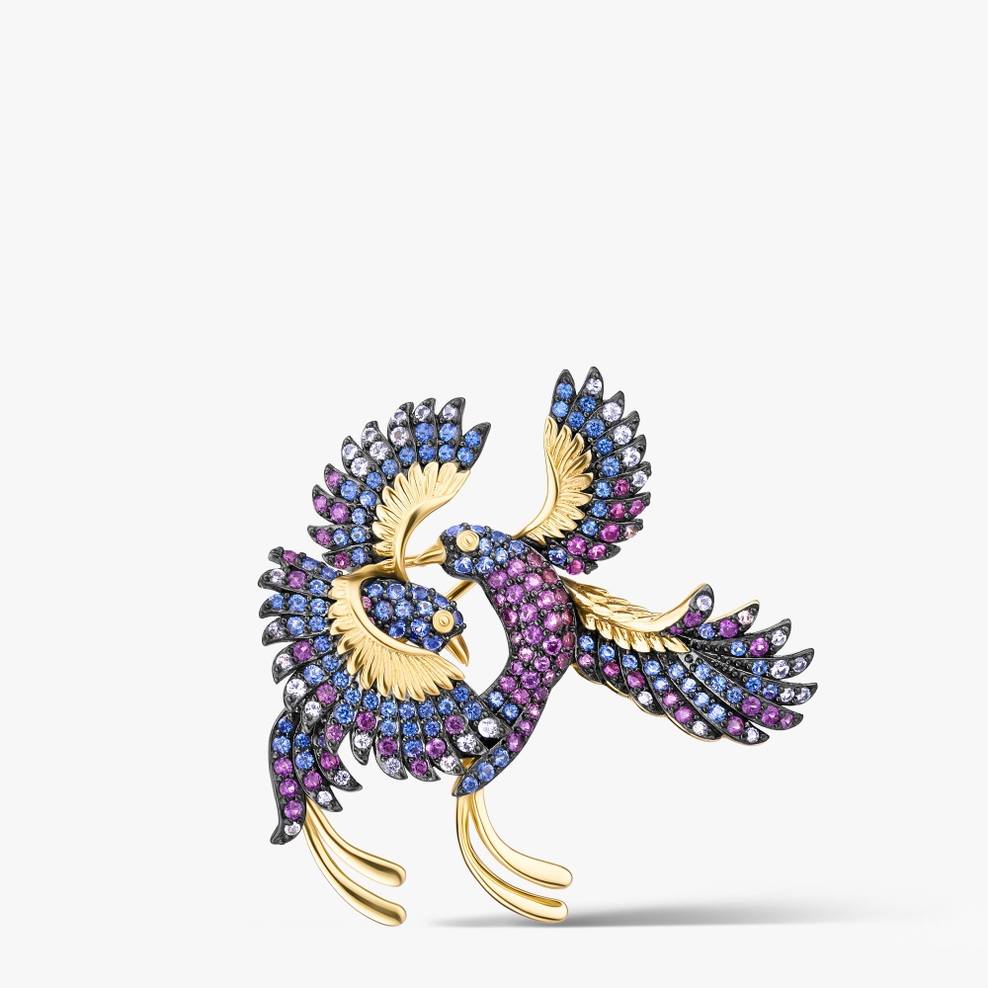 Prelude Paradise Birds ezüst bross